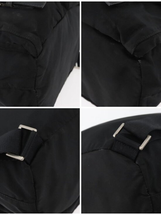 PRADA Backpack Nylon Black Silver Auth 178309 main image 14